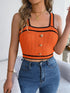 'Xylia' Striped Knit Crop Top - Celes Fashion